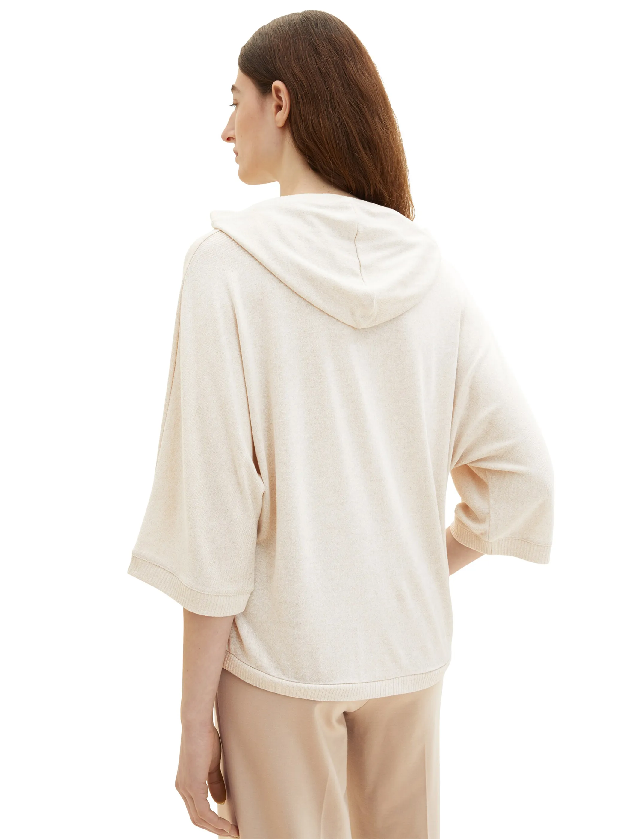 Damen Shirt mit angesetzter Kapuze