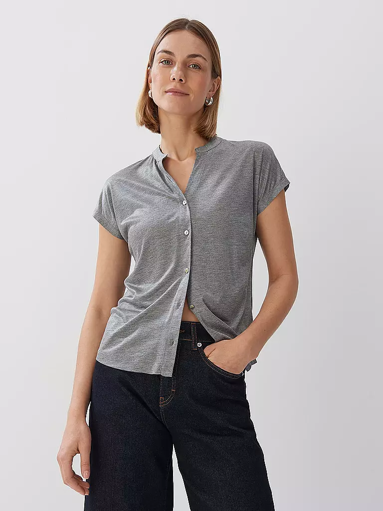 SOMEDAY Blusenshirt KEDINA DETAIL grau