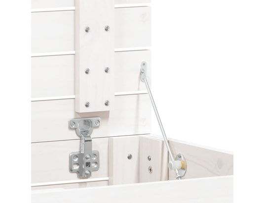VIDAXL - Panier à linge blanc 44x44x76 cm bois massif de pin