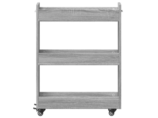 Armoire avec roues sonoma gris 60x22x79 cm bois d'ingénierie