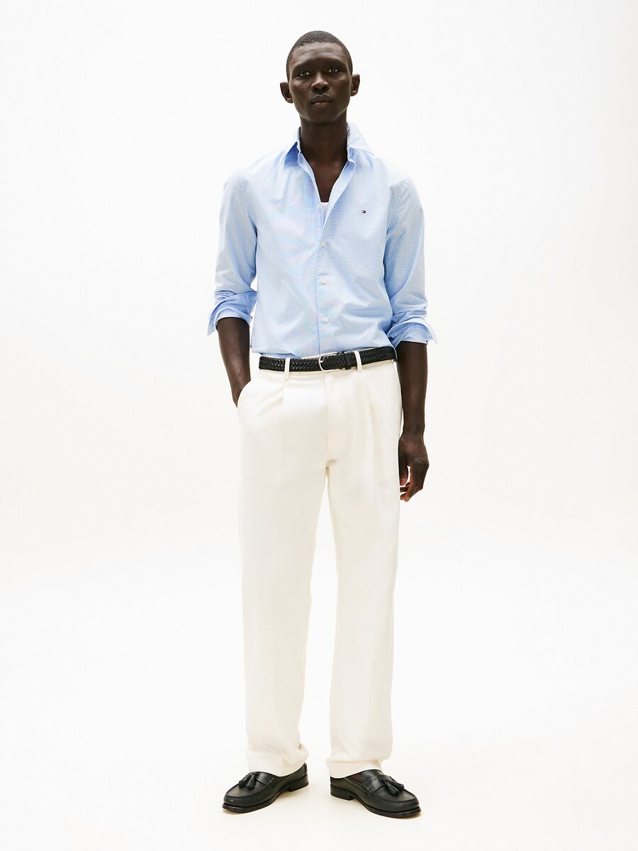 TOMMY HILFIGER<br>Camisa de popeline estampada