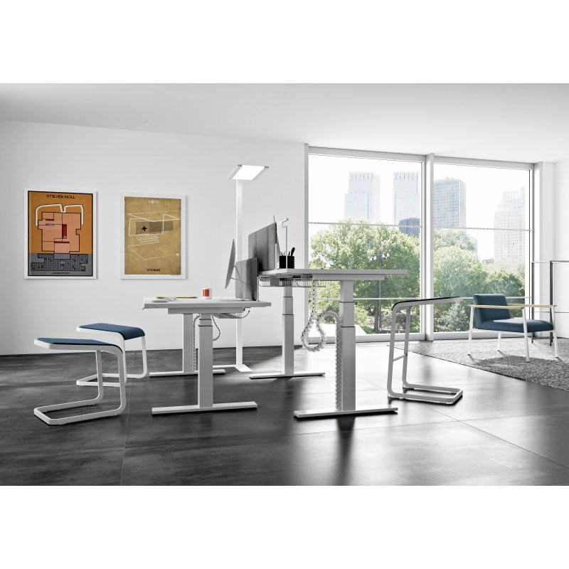 Tabouret haut Taglio piétement blanc