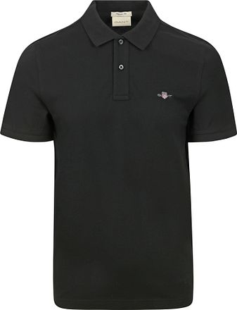 Gant Shield Piqué Poloshirt Zwart 2210-5 kopen