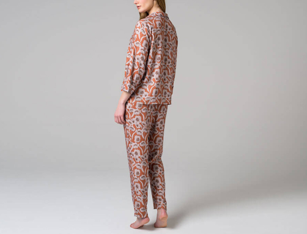 Pyjama femme-Fleurs pralines