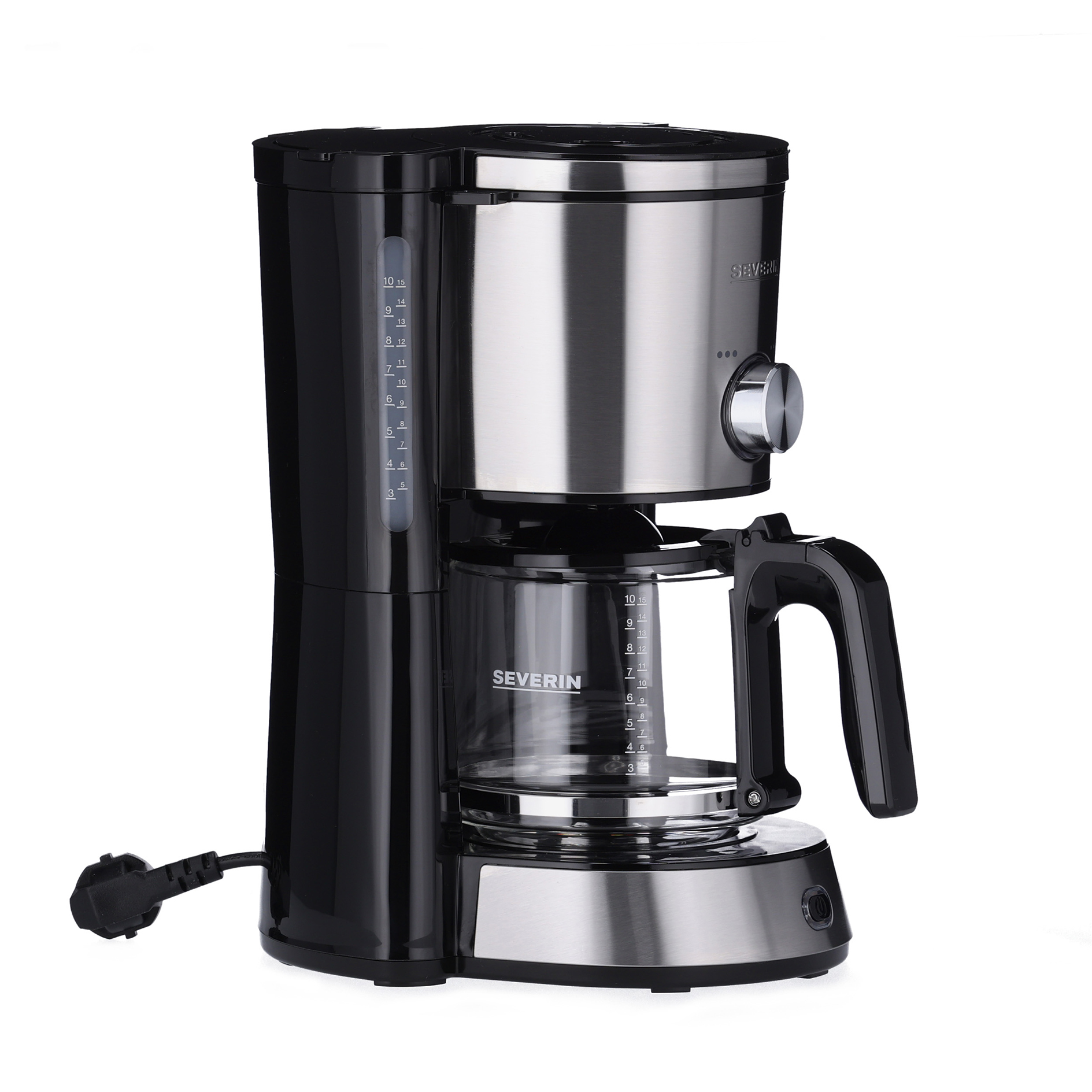 SEVERIN Filterkaffeemaschine KA 4825 - schwarz - Edelstahl - 1000 Watt