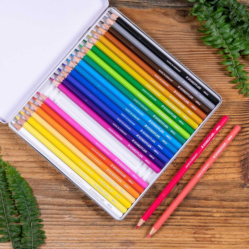 Staedtler - Akvarelfarveblyant, 24 stk