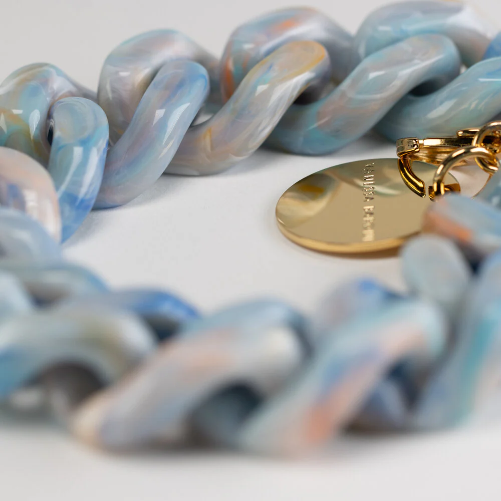 Vanessa Baroni  Flat Chain armbånd - sea wave
