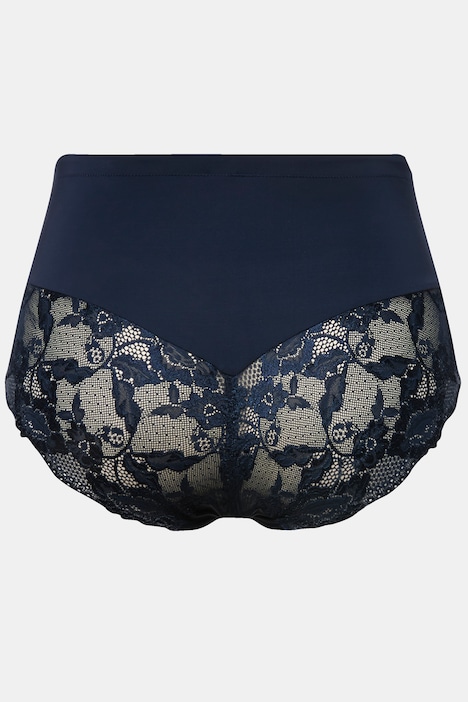 Midislip, transparente Spitze, hinten gerafft