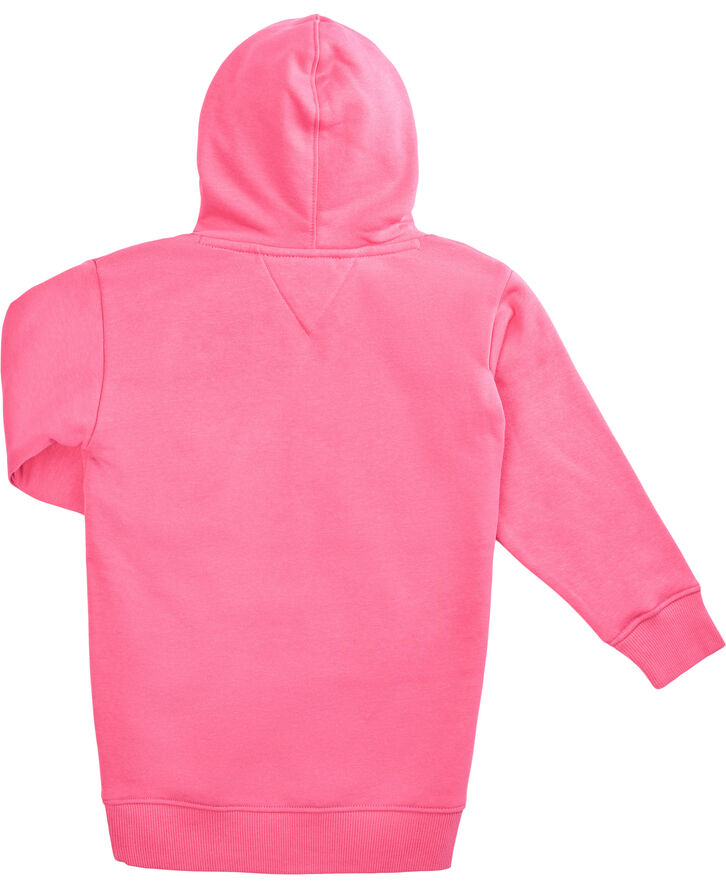 Tommy Hilfiger ESSENTIAL HOODIE SWEAT DRESS L/S Pink alert