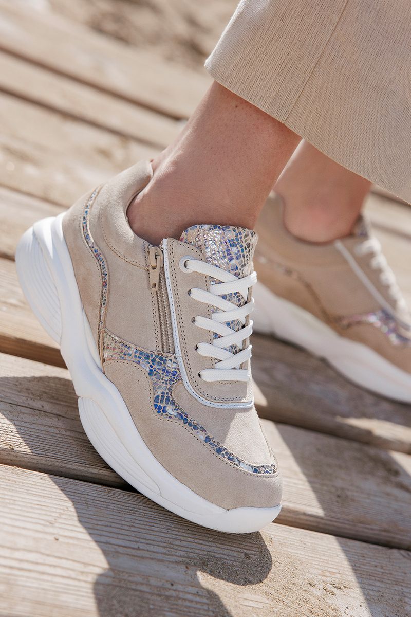 Xsensible SWX11 Stretchwalker Sneakers Beige Dames