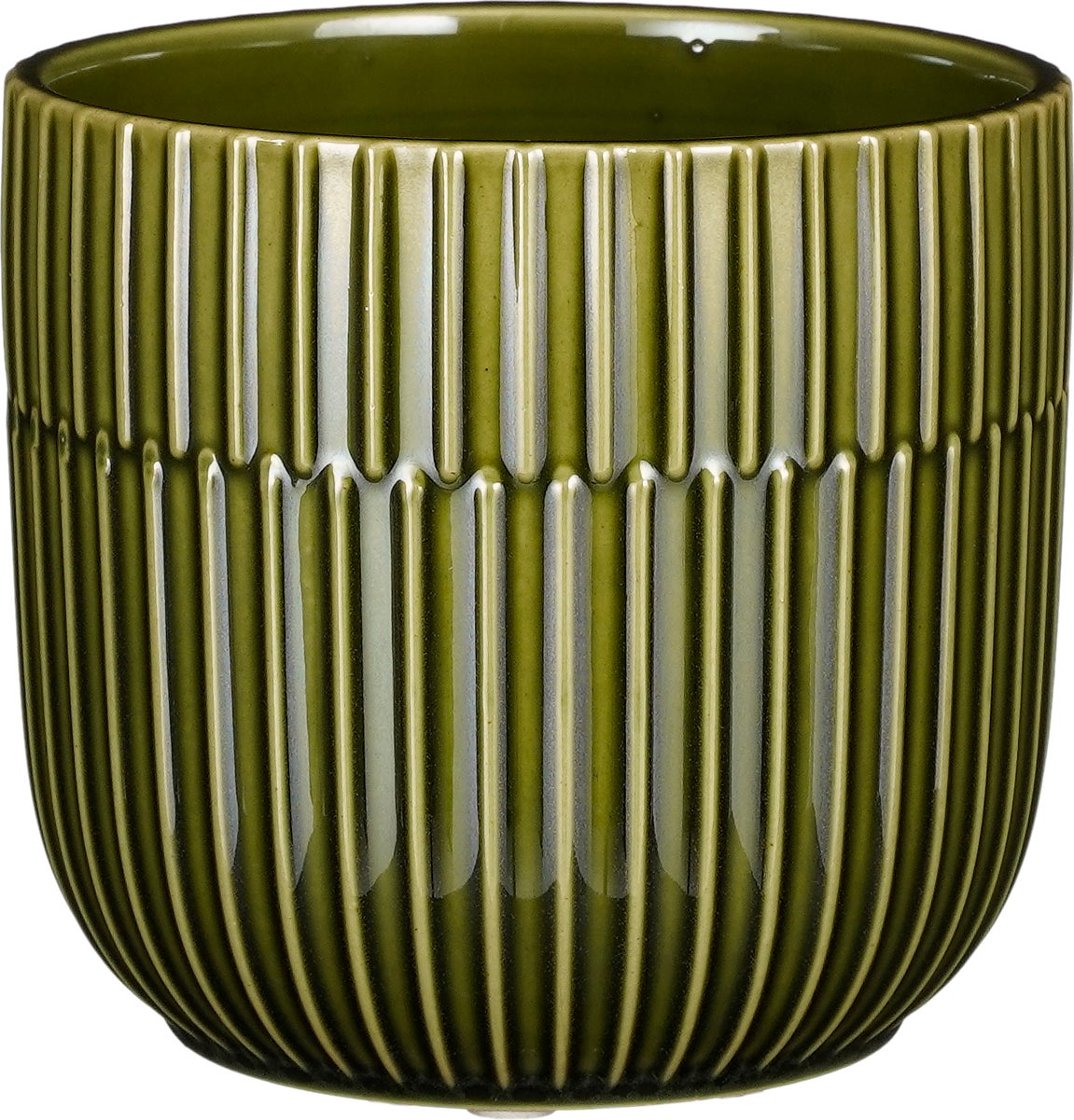 Mica Decorations bloempot Sara groen D 12,5 H 11 cm