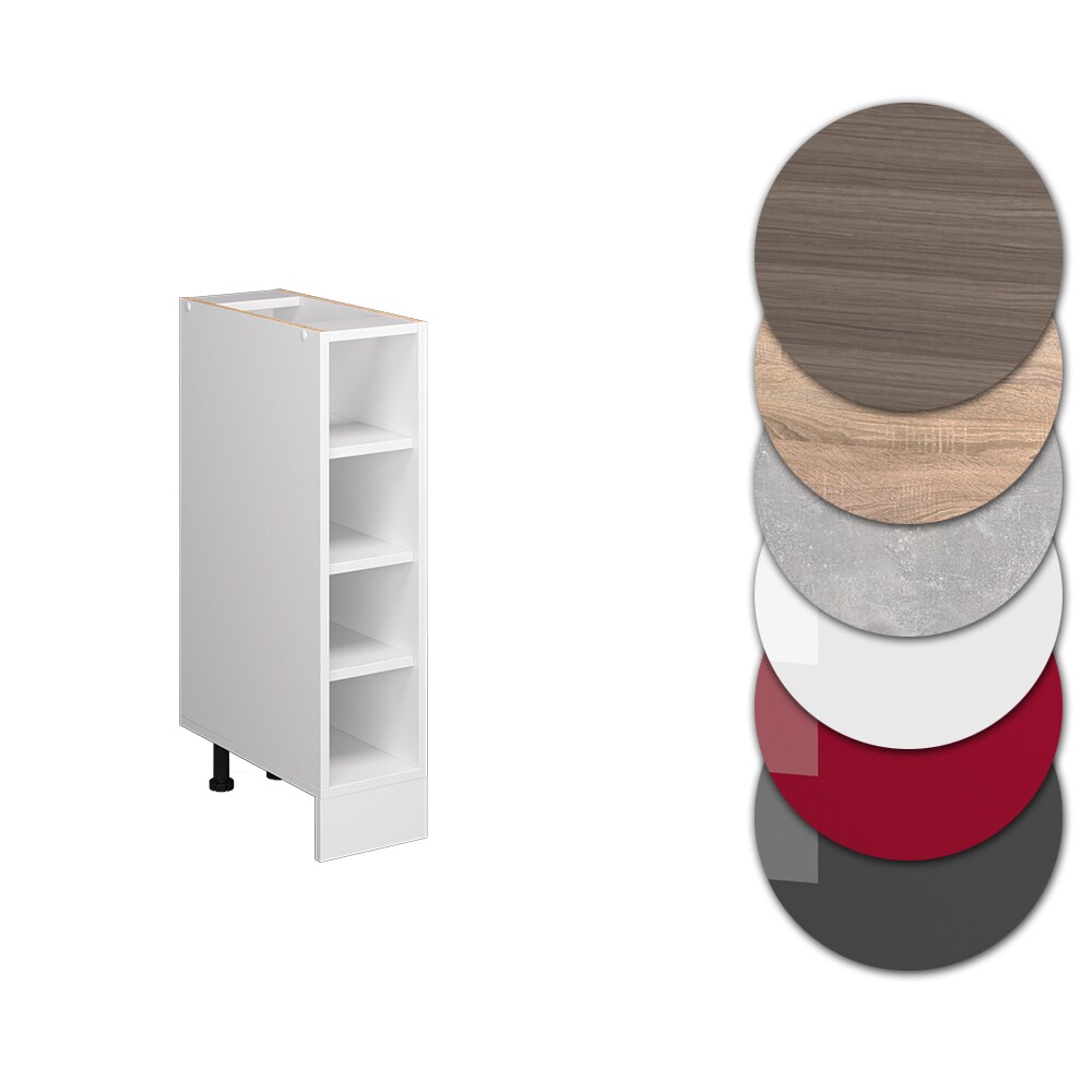 Vicco Regalunterschrank Küchenschrank Küchenzeile R-Line 20 cm Weiß Fächer
