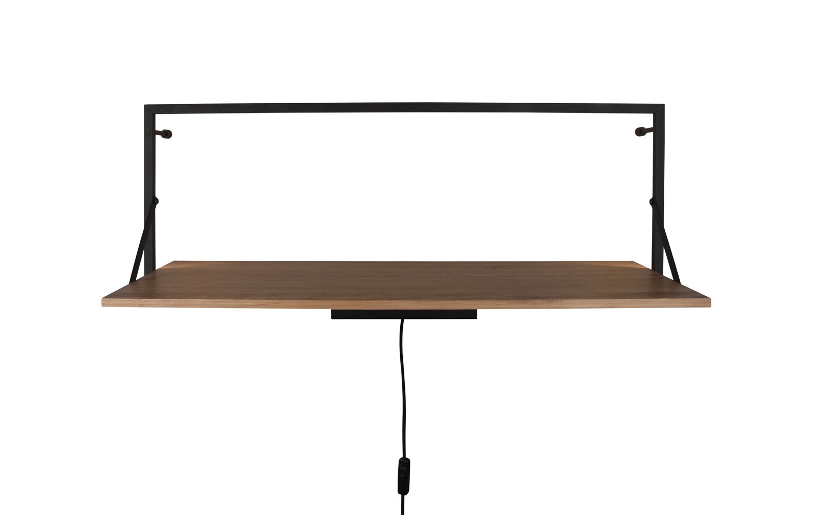 Wandregal LEONIE 30 x 90 cm braun/ schwarz