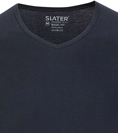 Slater 4-pack Basic Fit T-shirt V-hals Navy 7610-400 kopen