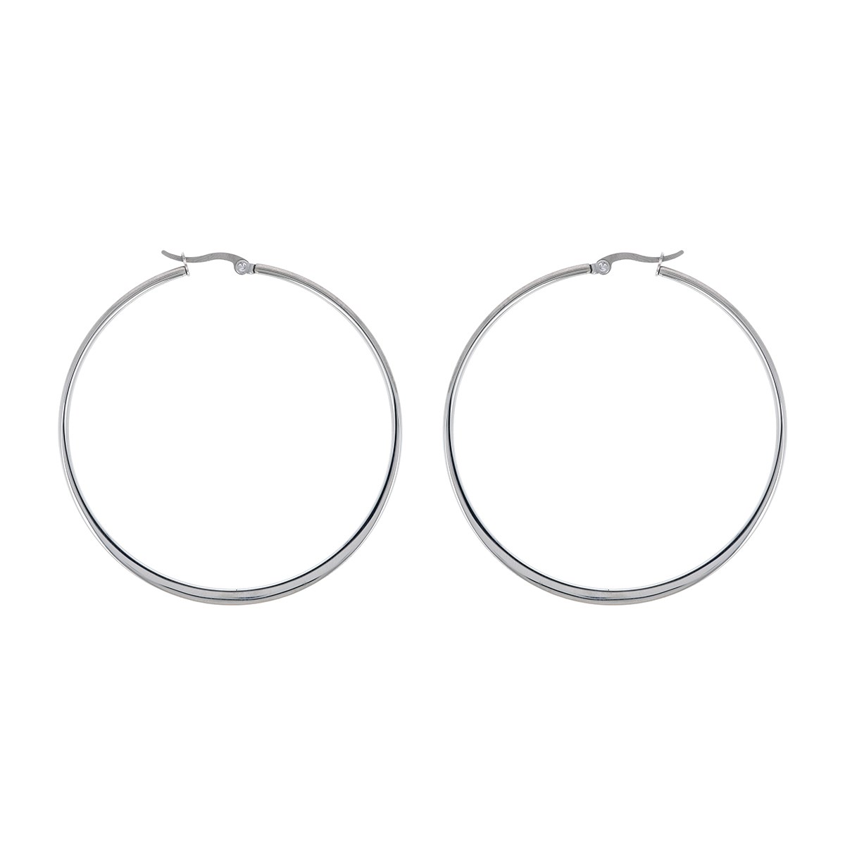 Boucles d'oreilles créoles acier 60MM