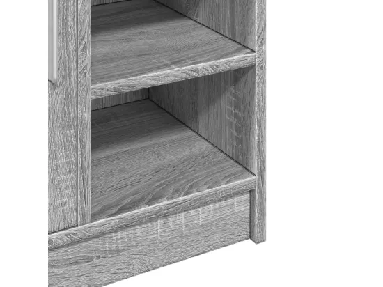 Armoire d'évier sonoma gris 63x29x55 cm bois d'ingénierie