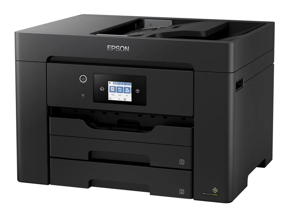 Epson WorkForce WF-7830DTWF - Multifunktionsprinter - farve - blækprinter - A3 (297 x 420 mm) (original) - A3 (medie) - op til 25 spm (udskriver) - 500 ark - 33.6 Kbps - USB 2.0, LAN, Wi-Fi(n)