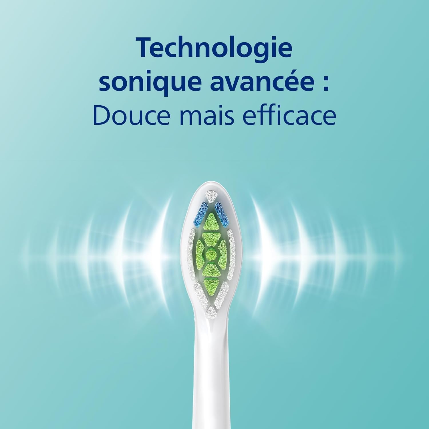 Philips Sonicare 6100 - Brosse à dents électrique sonique avec 2 modes de brossage, 3 niveaux d'intensité, Alerte de pression, EasyStart, Coffret de voyage, Blanc, HX7400/02 [Nouvelle technologie]