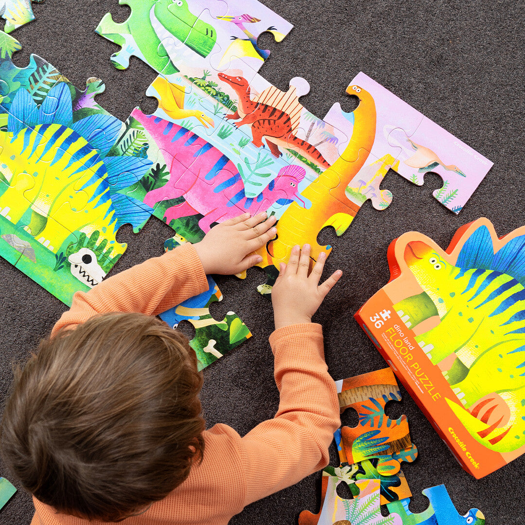 Crocodile creek vloerpuzzel dino land - 36st