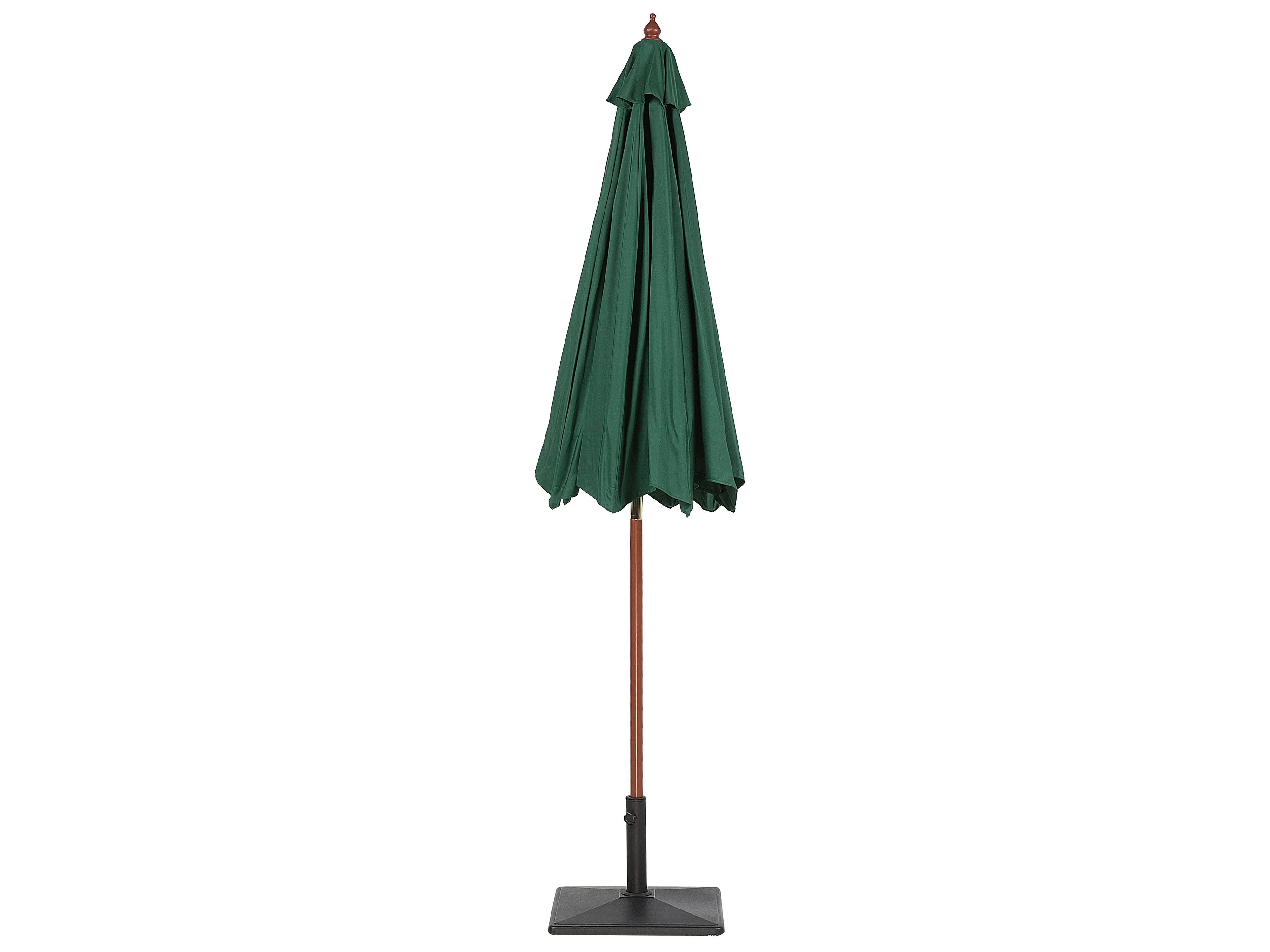 Tuinset 6-zits AMANTEA met parasol Acaciahout Groen