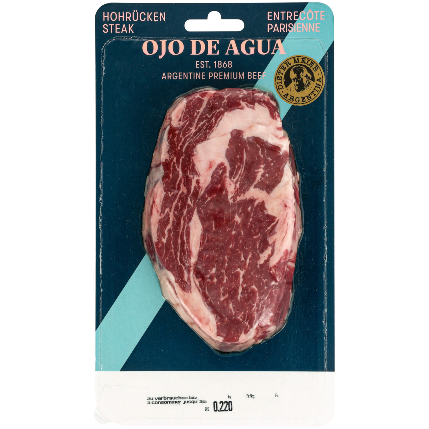 Ojo de Agua Rindshohrückensteak ca. 250g