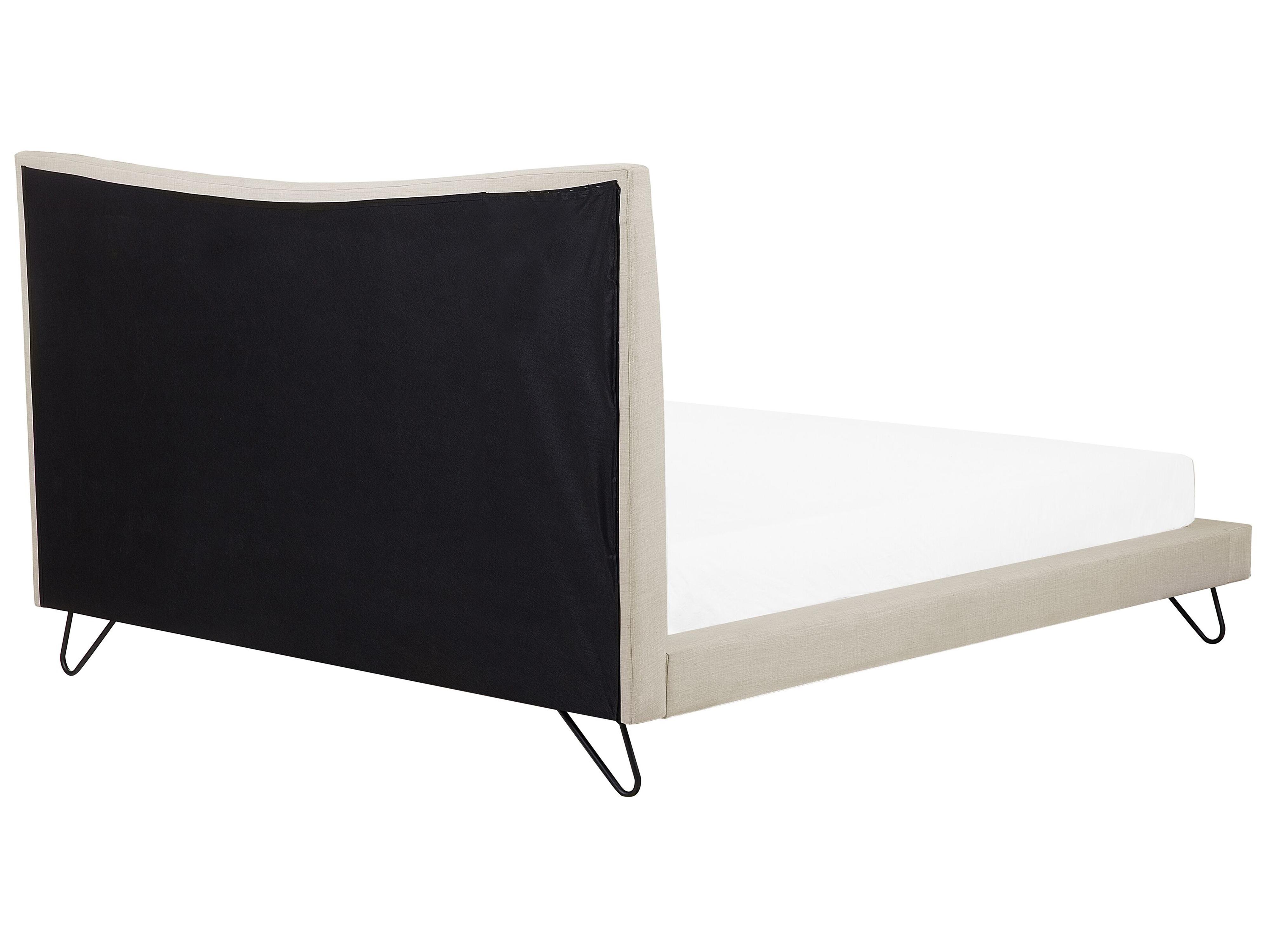 Bed Stof LANNION 180 x 200 cm Lichtbeige