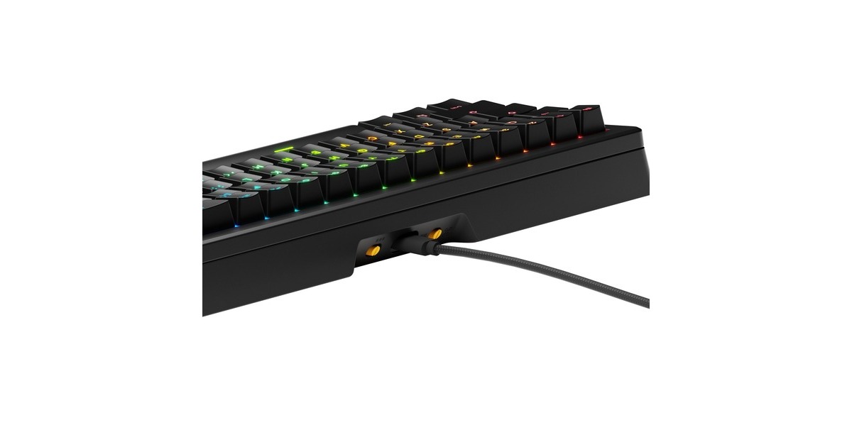 GloriousGMMK 3 65% Prebuilt Wired Black, gaming toetsenbord  (Zwart, US lay-out, Glorious Fox, 65%, RGB, GPBT-doubleshot keycaps, Knob)