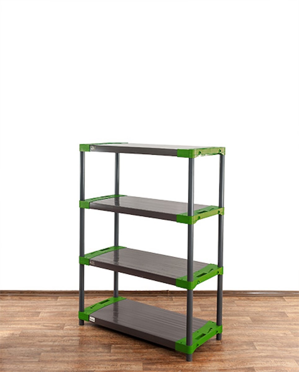 PROREGAL Plastic Plank Big Grey Bear Laag HxBxD 138 x 100 x 46 cm Plank Draagvermogen 160 kg Grijs/Groen