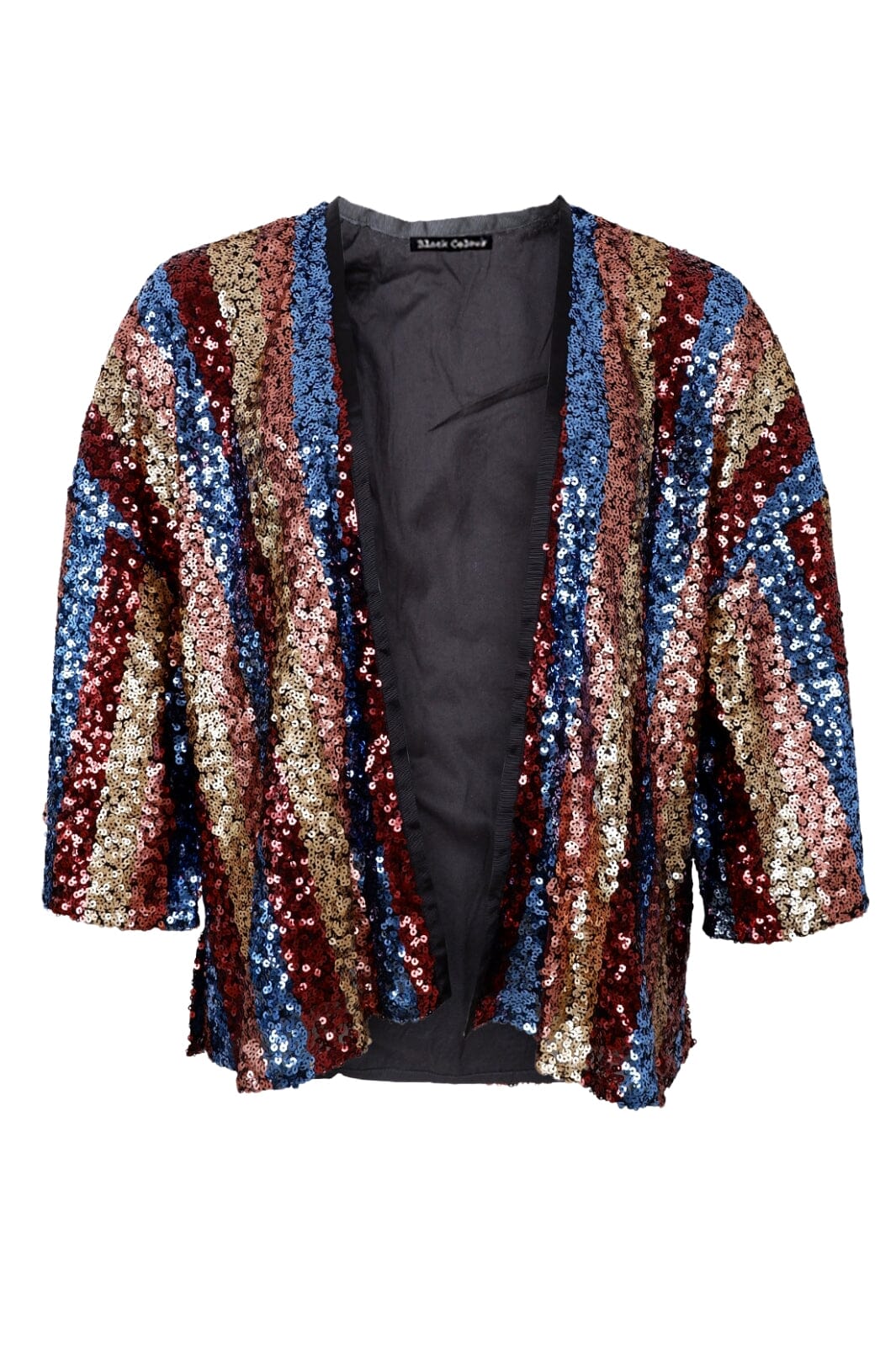 Black Colour Bcstudio Sequin Kimono 40709