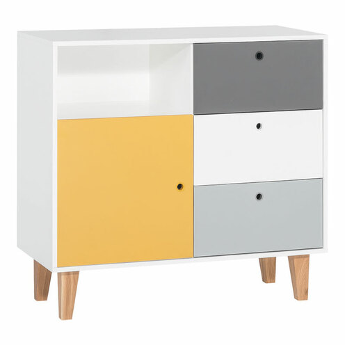 Commode blanc/gris jaune safran Chambre Concept - VOX