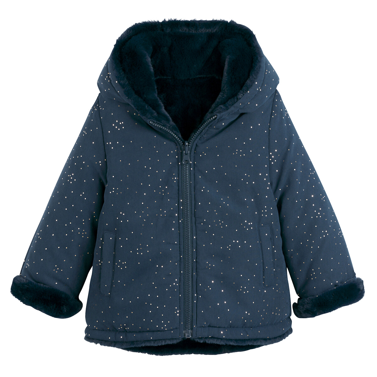 COLEÇÕES LA REDOUTE<br>Parka quente com capuz, reversível