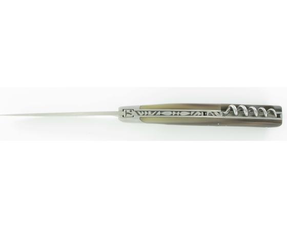 Grand Cru Corne PIQUETEE Couteau de Poche Le Thiers par Chambriard