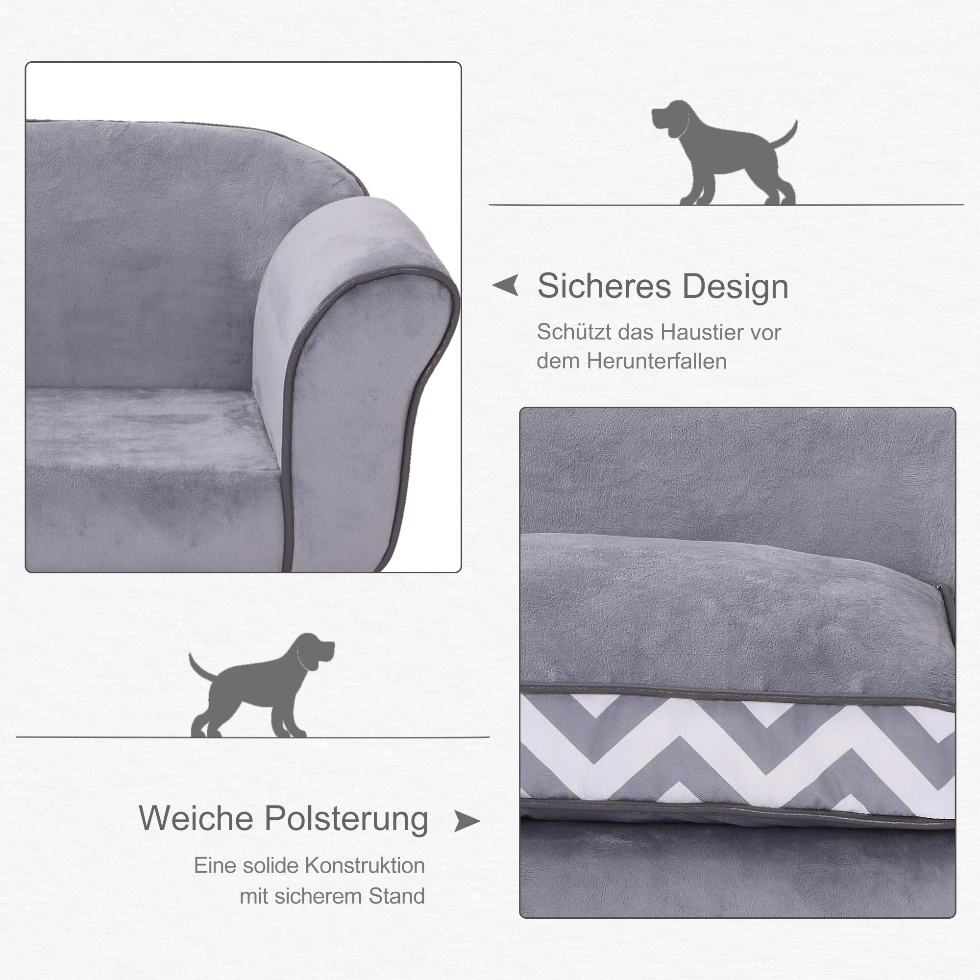 PawHut Hundesofa 73,5 x 41 x 33 cm (LxBxH)