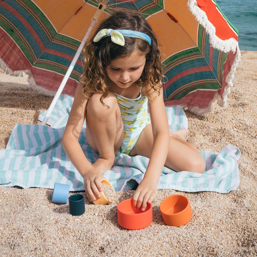 Little l kommen - oranje en blauw - 5st