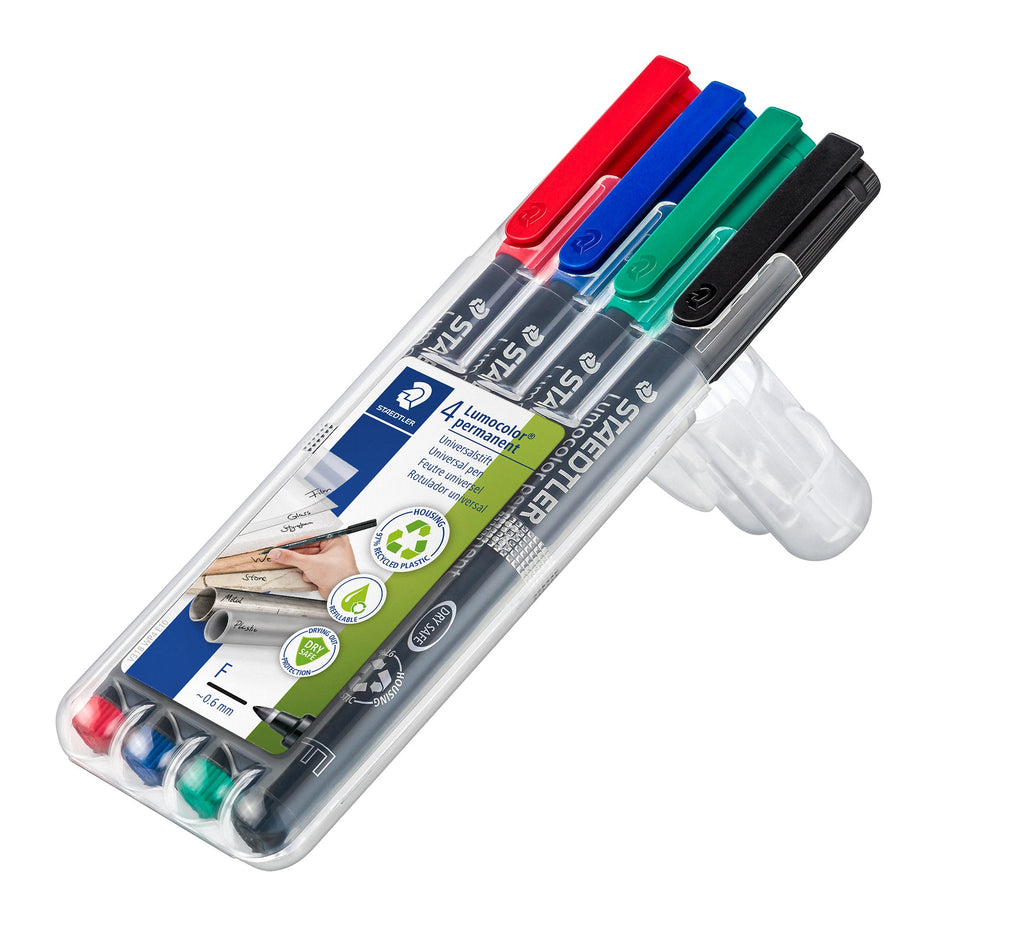 Marcador Permanente Fino com 4 Cores