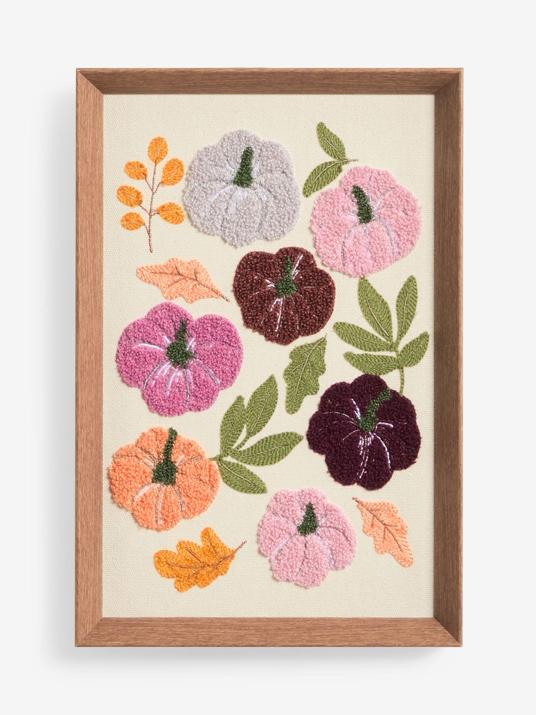 Boucle geborduurde pompoenen Wanddecoratie