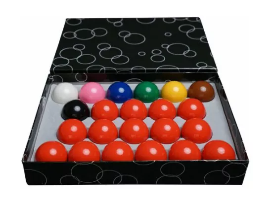 Set de 22 Boules de Billard Snooker en résine 52,4mm - 15 boules rouges et 7 multicolores