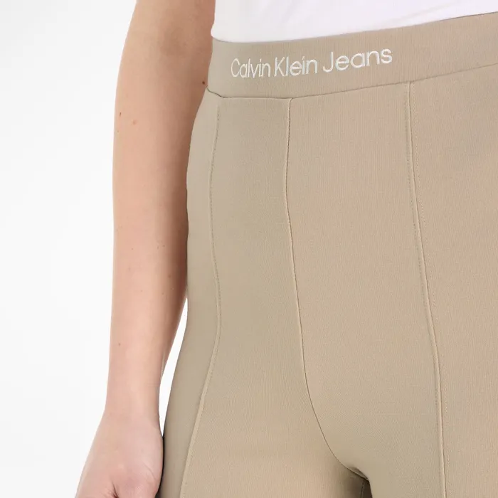 Calvin Klein Logo Elastic Milano Flared Broek Dames