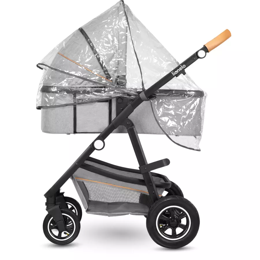 lionelo Kombikinderwagen Amber 3 in 1 grey stone inklusive Wheelblades