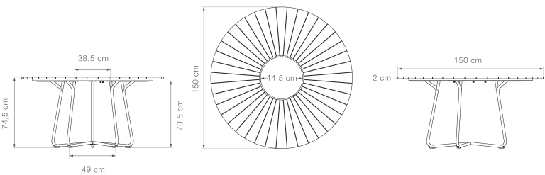 Houe Circle tuintafel 150cm