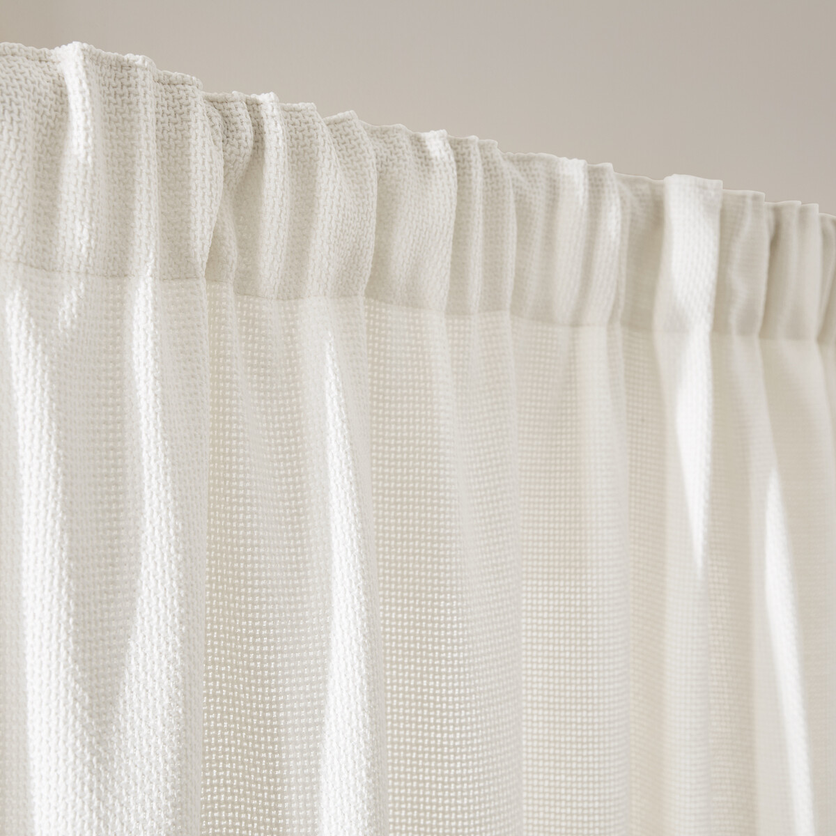 LA REDOUTE INTERIEURS<br>Cortina com efeito trançado e fita de pregas, Montego