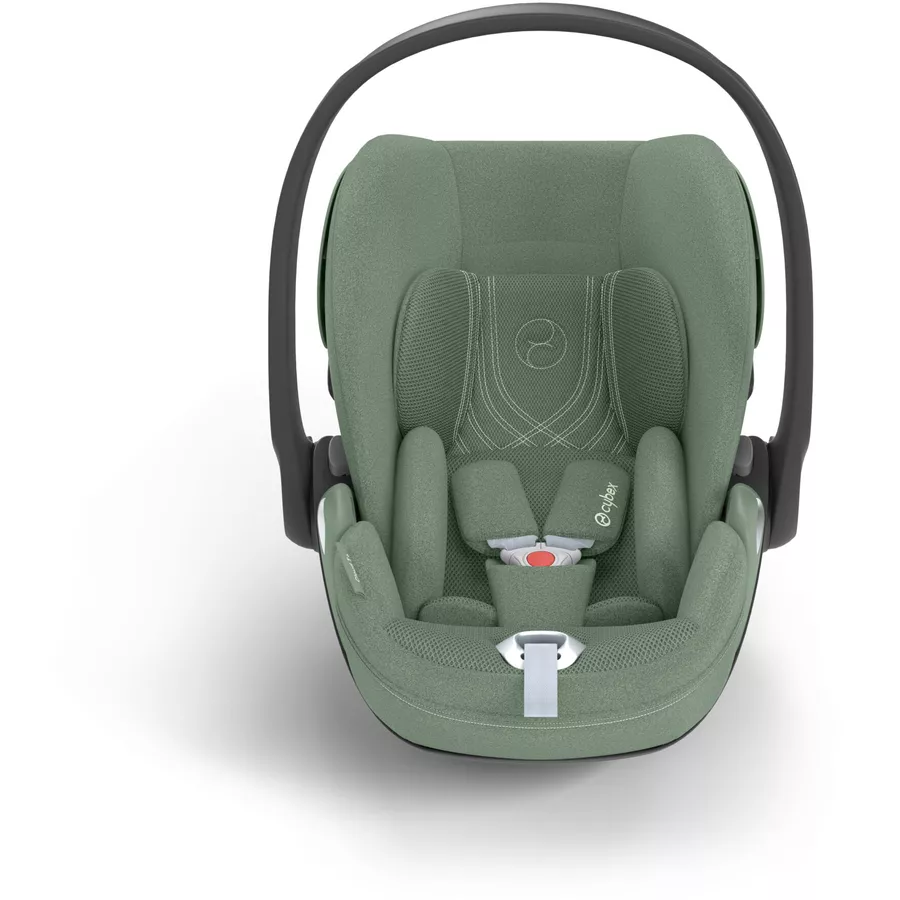 cybex PLATINUM Buggy Coya Matt Black Mirage Grey inklusive Babyschale Cloud T I-Size Plus Leaf Green  und Adapter