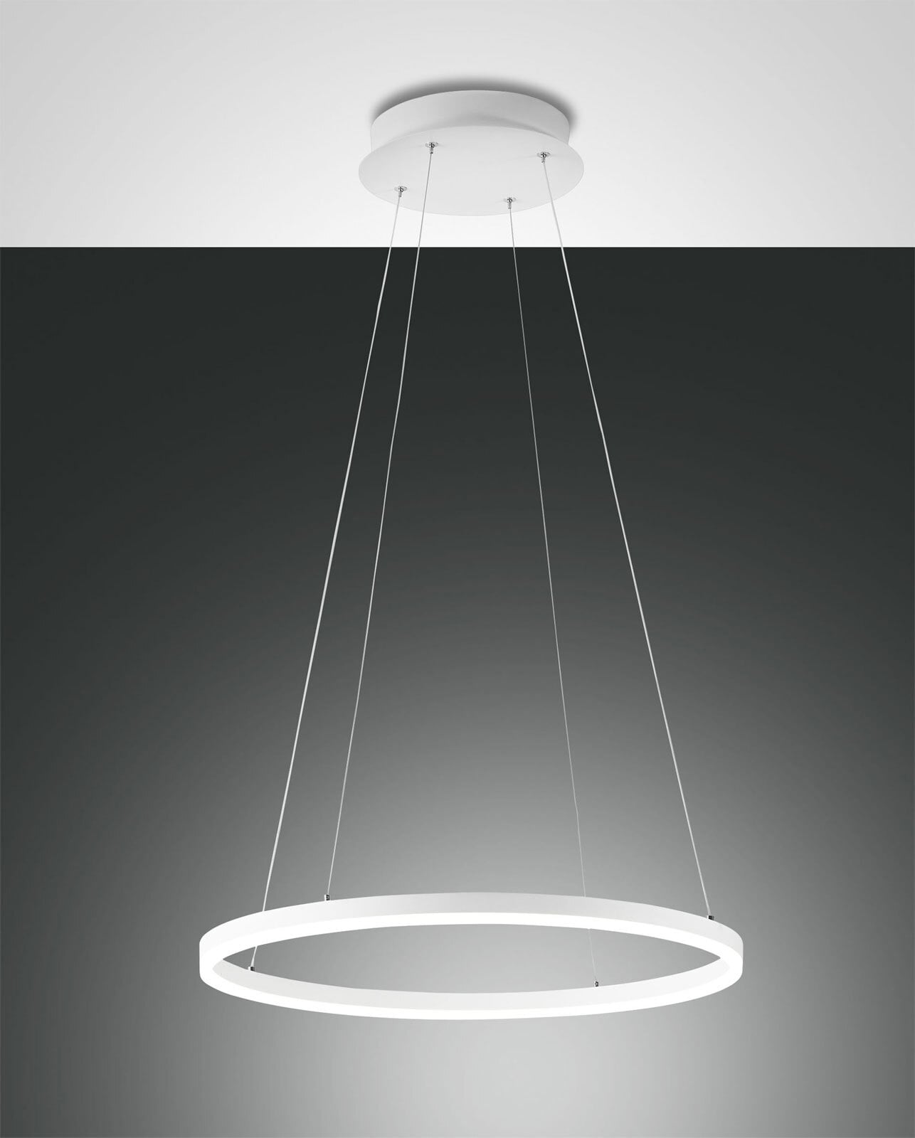 FABAS LUCE LED Pendelleuchte GIOTTO 1-flg weiß