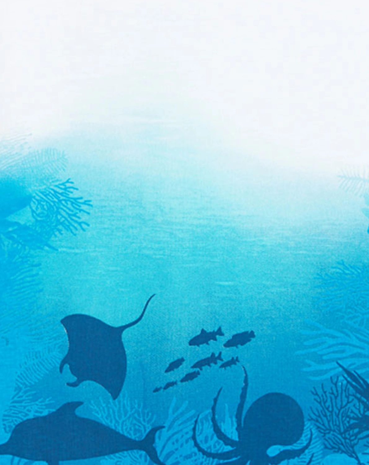 T-Shirt UNDERWATER in weiß/blau