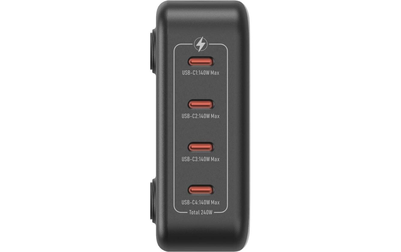 USB-Wandladegerät 240W 4-Port PD<br>Hocheffizienter und vielseitiger Stromadapter mit vier USB-C-Anschlüssen