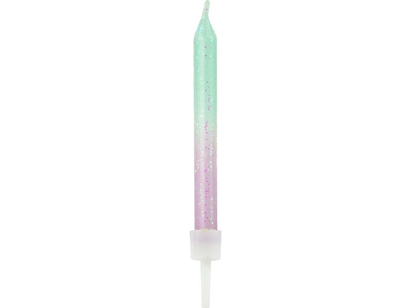 Partydeco Kerze Ombre 20 Stück Glitzer-Geburtstagskerzen