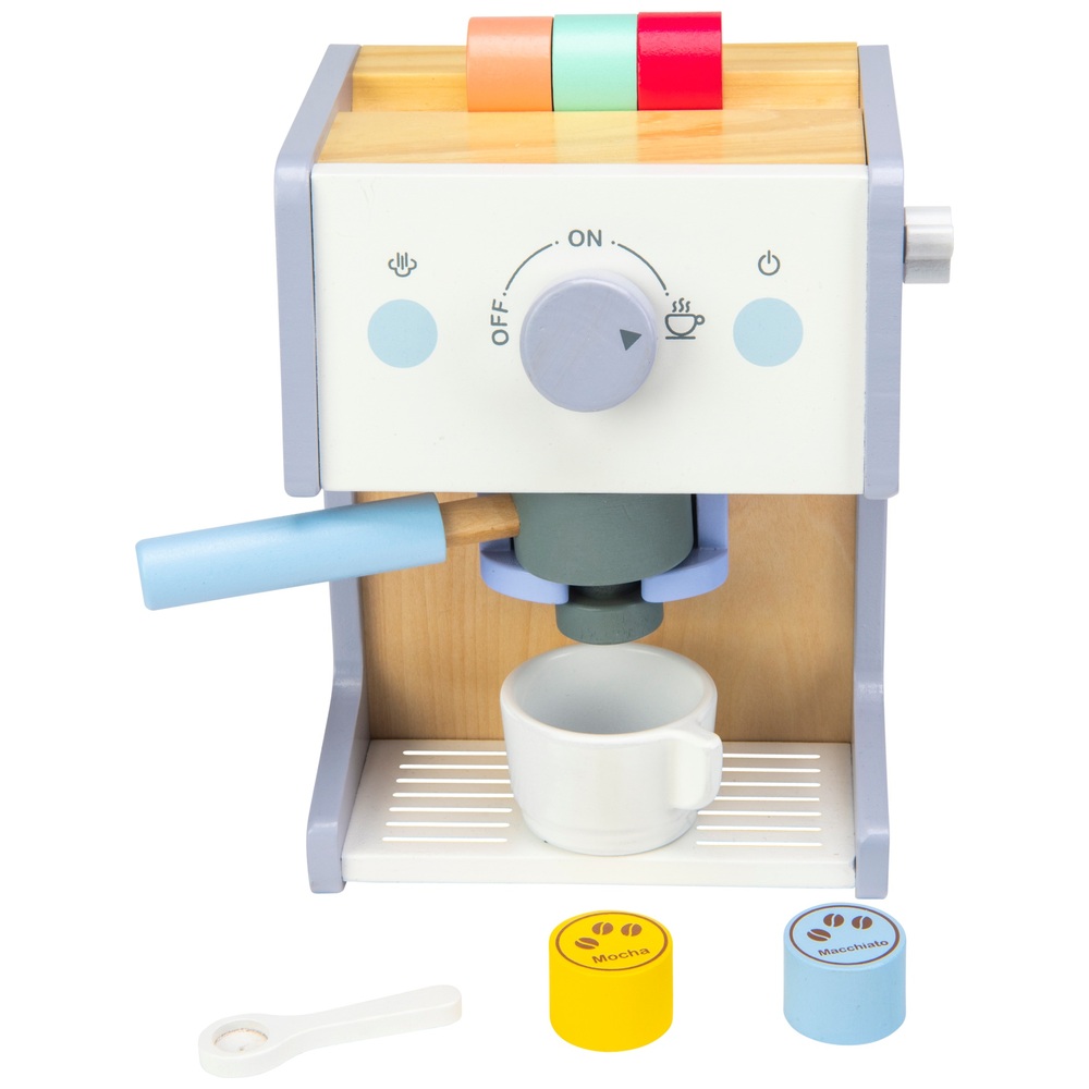 Küchenecke, hölzerne Kaffeemaschine