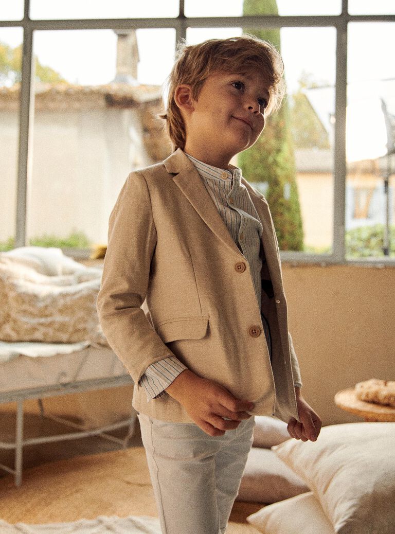 Veste beige en lin