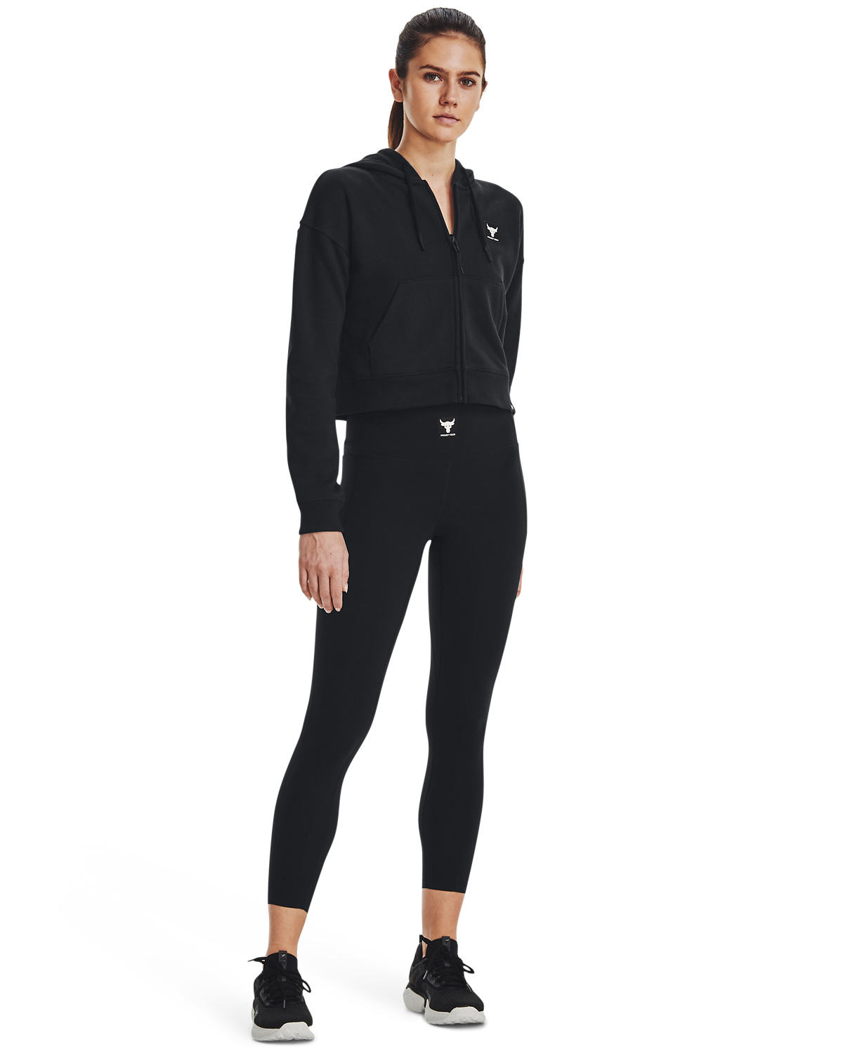 UA Pjt Rock Meridian Ankle Leggings Black\Ivory