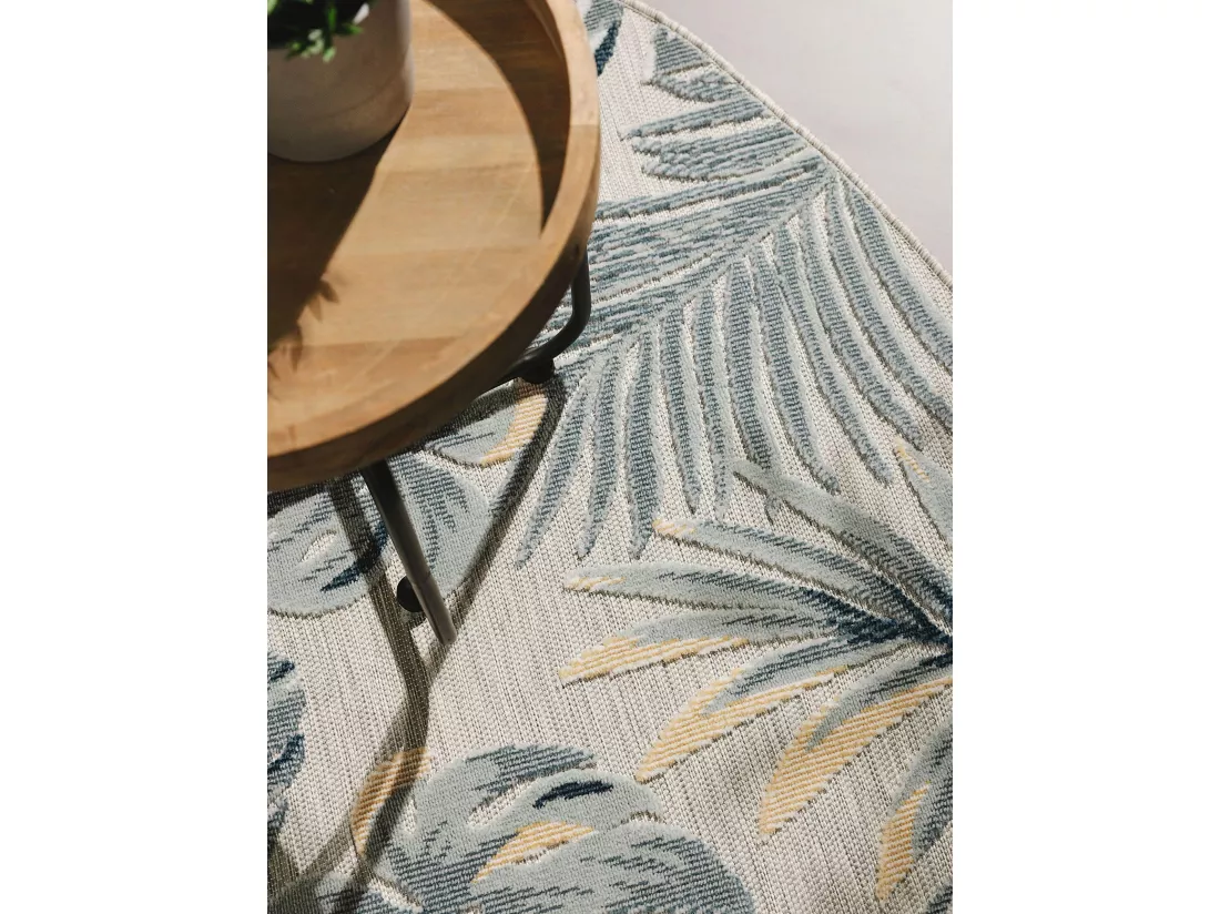 Tapis d'extérieur & intérieur Flora Multicouleur ø 200 cm rond
